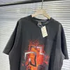 デザイナーファッション服の高級ティーTシャツ独立ドイツのタンクロックBビンテージウォッシュオールドアメリカンカジュアルハイストリートショートスリーブTシャツの男性