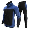 Jogging odzież sportowa odzież dresowa menu 2pcs setki jogger bluzy bluzy z bake z zapinem kurtka szczupłe spodnie sportowe garnitur Chandal Hombre