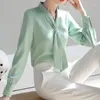 Blouses Femmes Automne 2023 Femmes Bow Tie Blouse Mode OL Style Bureau Top Blanc À Manches Longues En Mousseline De Soie Femme Élégante Affaires Chemise Lâche