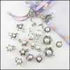 Charms Fashion Star Mermaid Crown Teardrop Round Flow