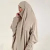 Ropa étnica TPJB Conjunto de 2 piezas Mujeres musulmanas Hijab Vestido Ropa de oración Abaya Largo Khimar Ramadán Vestido árabe Abayas Conjuntos Ropa islámica