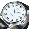 Autres montres Winner Business Montre minimaliste pour hommes Rétro Classique Calendrier Design Top Marque Automatique Mécanique Ceinture en cuir noir 231116