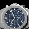 AP Swiss Luxury Watch 26240st 50e anniversaire Plaque bleue Trois yeux Chronographe Automatique Mécanique Dos transparent Tourette automatique pour homme