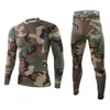 Roupa interior térmica masculina inverno velo quente collants compressão secagem rápida thermo lingerie conjunto longo johns homem camuflagem roupas