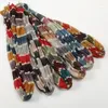 Schals Tie Dye Baumwolle Leinen Hijab Designer Bedruckter Schal Frauen Lange Plissee Damen Schal Mode Crinkle Muslim Turban