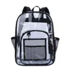 School Bags Backpack Transparent Schoolbag Large Capacity Zipper Clre Waterproof Visible Water Bottle Pocket Stainresistant Travel Bag 231116