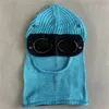 Automne hiver bonnets chauds deux lentilles lunettes coupe-vent capuche tricoté chapeaux en plein air Hip Hop coton tricoté hommes femmes masque décontracté mâle crâne casquettes