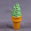 Party Decoration 4 PCS Kids Camping Toys Play Kitchen Fake Ice Cream Cupcake Toppers Simulation Food Cone Decorating Shop Simulated Model