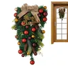 Couronne de fleurs décoratives en forme de larme de noël, panneau de porte créatif, butin réutilisable, décoration murale de maison, guirlande de noël pour cheminées