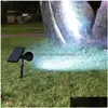 Décorations de jardin Décorations de jardin 7LED Lampes de pelouse solaires Projecteurs de paysage extérieur Ip65 Lampe murale alimentée améliorée étanche V Dhiwm