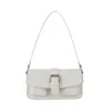 Sacos de cintura puwd elegante feminino branco cor sólida pu bolsa de ombro linda meninas casual pequena e requintada bolsa chique senhora do escritório