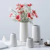 Vasos plantas hidroponias de origami cerâmica nórdica vaso de porcelana branca sala de estar moderna minimalista flor decoração artesanato