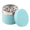 Atacado Glow in Dark Herb Grinder Fumar Metal Mão Noctilucence Glowing Grinders Corte Folhas Moer Dispositivo Fluorescente Mill Saver 40mm a 63mm