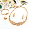 Bruiloft Sieraden Sets ZOSHI Dubai Kristal Ketting Armband Oorbellen Ring Nigeriaanse Party Vrouwen Mode Set 231116