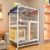 Cat Carriers Indoor Cages With Wheels Heavy Duty Metal Dog Cage Luxury Villa House Doors Lockable Pet Fence Supplies