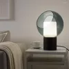 Masa lambaları Nordic Led mermer yaratıcı ev dekoru oturma odası yatak odası duman gri cam basit çalışma aydınlatma masası ışıkları