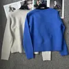 Дизайнерские свитера-джемперы, женские вязаные свитера, модный пуловер, женский Loewee, осенне-зимняя одежда, женская белая свободная одежда с длинными рукавами, элегантный случай