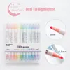 Highlighters 12 Pastel Colors Highlighter Pen Eye-Protect Light Color MilkLiner Dual Tip Fluorescent Pens Office School Drawing Marker 231116