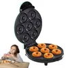 Moules de cuisson Mini Donut Maker Double face Chauffage Desserts Petit-déjeuner fait 7 Donuts Machine pour accessoires de cuisine à domicile