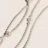 Ceintures De Luxe Perles Chaînes Femmes Blanc Argent Couleur Réglable Taille Longueur Robe Décoration D'été Cadeau Pour Dames