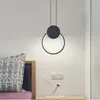 Lampade a sospensione Moderna luce minimalista in alluminio a testa singola appesa a tre colori con oscuramento a soffitto decorazione di luci di scene selvagge