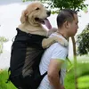 Capas de assento de carro de cachorro Grande bolsa de transportadora Pet Travel, carregando mochila de cabeça para fora de bicicleta de bicicleta ao ar livre de ombro duplo respirável