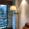 Floor Lamps Vintage Fishing Imitation Bamboo Lamp Creative Restaurant Standing Marble Base Corner Lighting E27 Room Lights