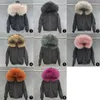 Women's Wool Blends Bomber Jacket Women Black Winter Warm Real Raccoon Fur Hooded Parkas With Faux Liner Coats Woman 231115