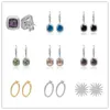 50% de réduction DY Boucles d'oreilles à la mode pour femmes, multicolore incrusté carré Cystal Zircon câble torsadé fil classique bijoux cadeaux de fiançailles de mariage bijoux de créateur