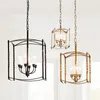 Hängslampor American Country Living Room Creative Square Bedroom Retro Industrial Style Porch Aisle Study Bar Restaurant Chandelier