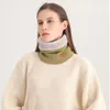 Scarves 2023 Winter Solid Color Neck Knitted Warm Scarf Men Plush Thicken Easy Women Fashion Fur Wool Collars Muffler