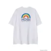 Vêtements de mode de créateurs T-shirts de luxe T-shirts Tendance Br Noah Première génération Cross Rainbow Print Casual Loose Summer Couple T-shirt à manches courtes