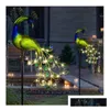 Trädgårdsdekorationer trädgårdsdekorationer Solenergi LED LAWN LIGHT PEACOCK VATTOSKT FAIRY DECOR LAMP för Pavilion Yard Landscape LIG DHXBR