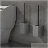 Porta scopino Porta scopino Accessori per il bagno Set lavabo creativo a parete in lega di alluminio 231031 Consegna a goccia Ho Dhq8C