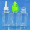 Colorful Plastic Dropper Bottles with Crystal Lid 10ml PET Plastic Needle Bottle For E Juice Liquid Uwwox