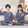 Pyjamas Jungen und Mädchen Pyjamas Herbsttiere Pandas Childrens Kleidung Pyjama Cotton Pyjama Sets Kinder 2 4 6 7 8 12 Jahre alt2405