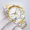 Rolaxs zegarek męski Rose Gold Automatyczny ruch mechaniczny Pasek ze stali nierdzewnej Sapphire Waterproof Di Lusso Fashion Wristwatch 40 mm ma logo