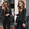 Frauen Jacken 2023 Frühling Herbst Frauen Mode PU Lederjacke Slim Fit Casual Motorrad Tragen Künstliche Frau