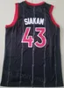 Stitch City Basketball Pascal Siakam Jersey 43 남자 스포츠 팬을위한 남자 스트라이프 팀 검은 빨간색 흰색 통기 가능한 성명서 순수면 자수 최고 품질