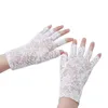 Five Fingers Gloves 1pairs/2pcs Fashion Sexy Summer Female Half Finger Sunscreen Short Lace Thin Women Driving Flower Pattern Fingerless