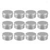 Bouteilles de stockage 12 Pack 80Ml Boîtes Conteneurs Thé Boîte En Aluminium Pot À Lèvres En Métal Rond Avec Bouchon À Vis Pour