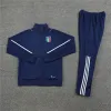 23 24 Italien Vuxen Tracksuit Long Zipper Jacket 125 års jubileumsöverlevnad Jackor Training Suit Soccer 2023 2024 Italia Kids Football Tracks Set