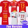 23 24 Maillots de football pour hommes Nagoya Grampus IZUMI M.CASTRO JUNKER INAGAKI HARUYA NAGAI Domicile Rouge Extérieur Blanc Maillots de football à manches courtes Uniformes Aldult