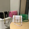 Akşam çantaları kadın lüks tasarımcı croco el çantası timsah desen altın zincir crossbody cüzdan bayanlar timsah deri omuz çantası