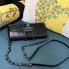 Women's Fashion Bags Genuine leather extendable rivet chain shoulder strap baguette bag