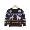 Pullover Christmas Sweatshirts Boys Girl Sweater Knit Cotton Clothes Autumn Winter Kids Slouchy Soft Wool Clothing Knitwear 231115