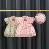 Girl Dresses Toddler Girls Child Sleeve Strawberry Prints Summer Dress Cheongsam Clothes For Kids Love