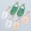 Boucles d'oreilles pendantes pour femmes, accessoires de bijoux simples et élégants, strass acryliques géométriques, perles en résine, goutte de bohème pour femmes