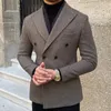 Abiti da uomo Blazer doppio petto Blen Dplaid Blazer retrò Hombre Cappotto casual Slim manica lunga Abito da uomo Blazer Chaquetas Hombre De Vestir 231115