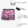 Underpants Pink Bat Halloween Goth Men's Long Underwear Boxer Briefs Shorts Panties Printed Soft For Male Plus Size